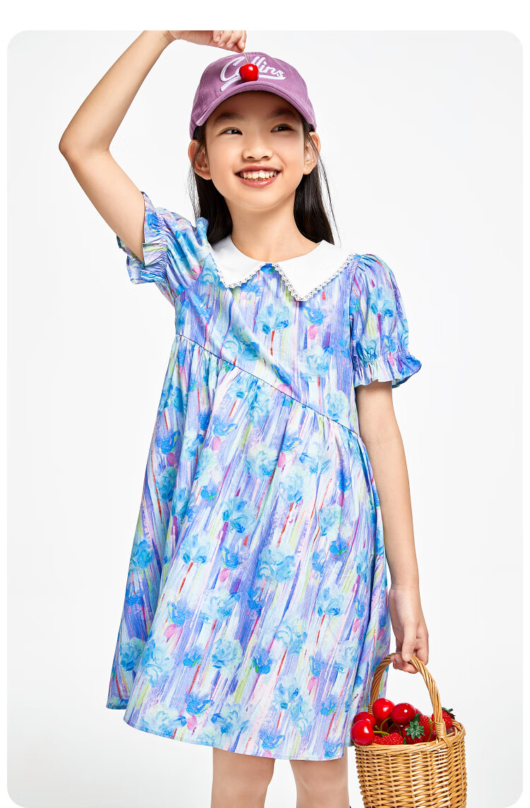 Annil Girls' Short-Sleeve Dress, Summer 2024 10