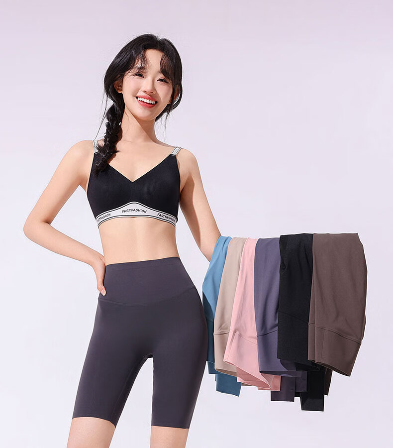 Miiow Shark Pants Women's 2026 New Summer Thin Yoga Pants Ice Silk Five-Point Cycling Fitness Leggings Shorts 18