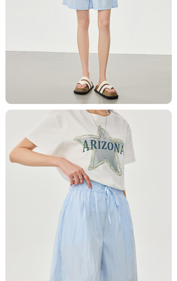 BOPRUIEY Women's Summer Loose Wide-Leg Casual Ice Silk Thin Slim Textured Lazy Sports Five-Point Shorts 19