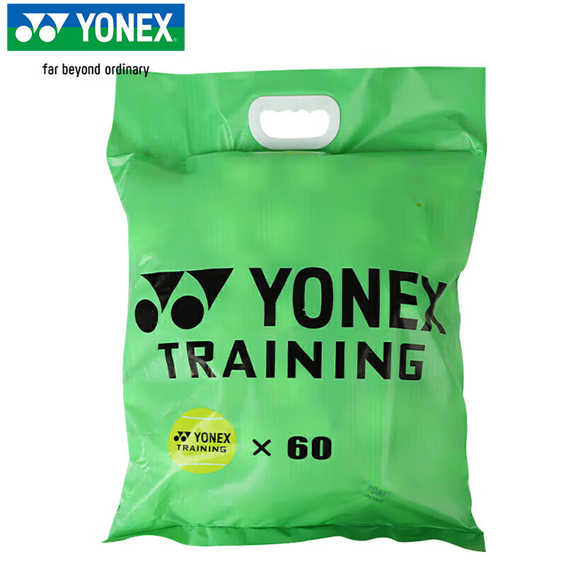 YONEX Tennis Match Training, Beginner to Advanced, High Bounce And Wear-Resistant, Full Bag of 60 Balls, Combination Pack