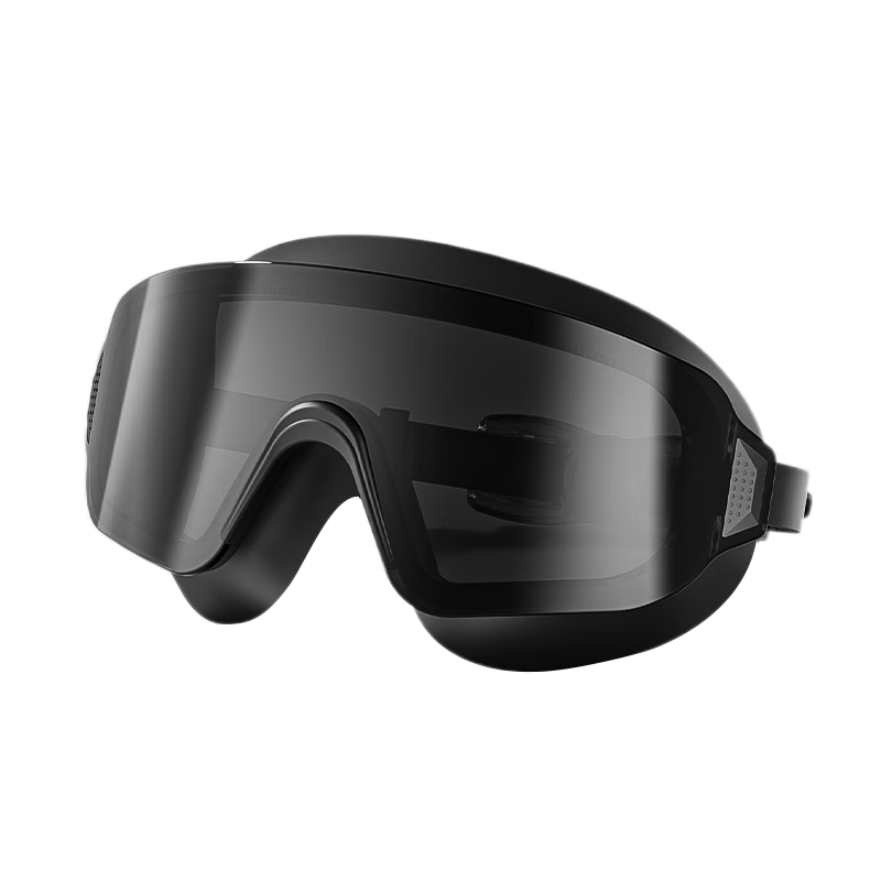 JD Original Large Frame Swimming Goggles, High-Definition Anti-Fog Frameless Wide-Angle Coated One-Piece Clear Lens Swimming Glasses for Men And Women, Dark Night Black