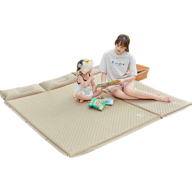 CAMEL Egg Nest Self-Inflating Air Mattress Outdoor Camping Portable Moisture-Proof Mat A704 Silver Green Ground Pad
