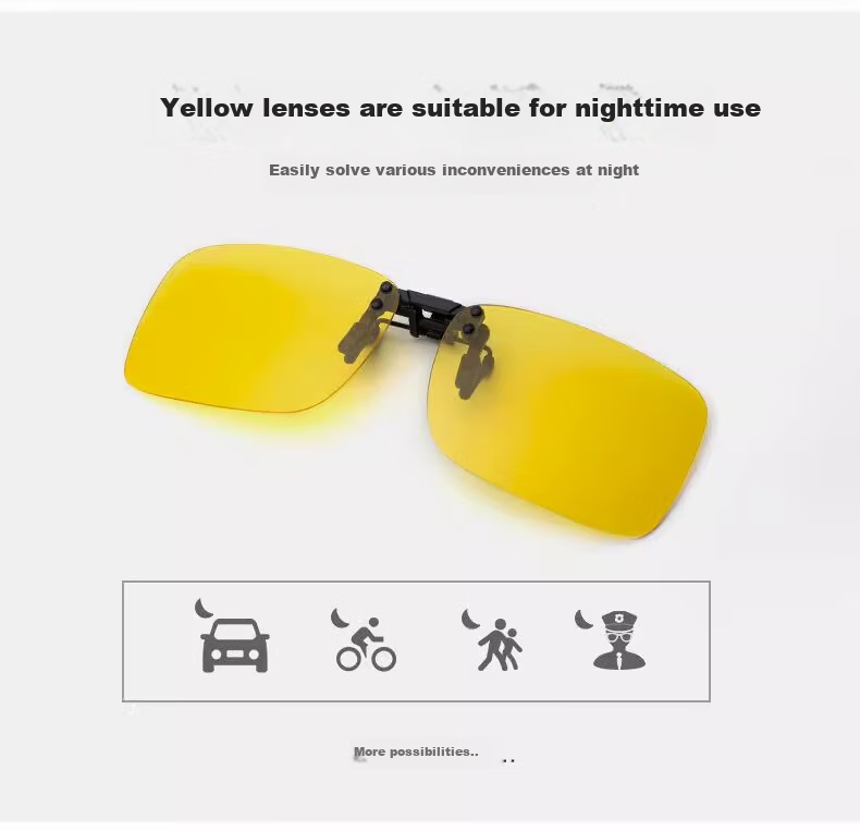Boshide Polarized Clip-On Sunglasses for Prescription Glasses, Driving Clip-On Sunglasses with UV Protection, Polarized Black Gray Lenses 7