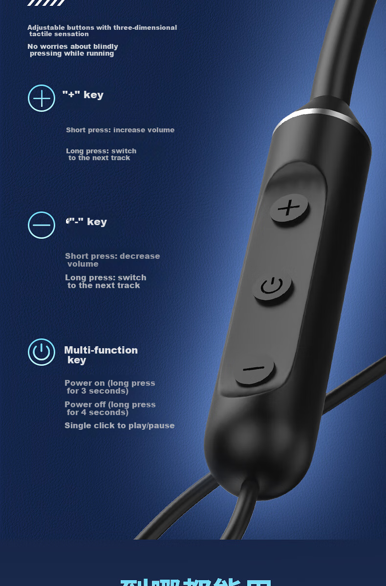 ZGA Neckband Bluetooth Earphones for Sports And Running with Long Battery Life, Large Capacity, Compatible with Apple, Huawei, Xiaomi, OPPO, Android In-Ear Headphones 9