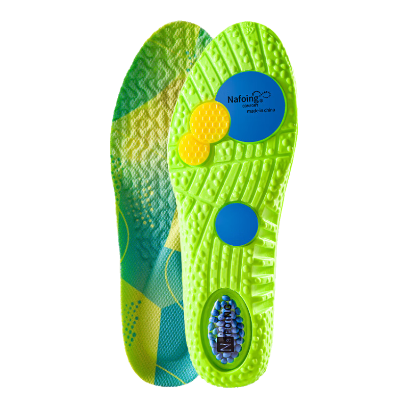 RENBEN Men's Sports Insoles, Soft And Bouncy Shock-Absorbing, Comfortable for Long-Standing, Breathable for Military Training And Running, Model 7719, 2 Pairs, White, Size 39-40