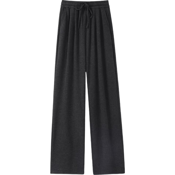 MJ STYLE Glutinous Rice Wide-Leg Pants for Women, Autumn 2025 Loose Casual Versatile Soft Flowy High-Waist Slimming Straight-Leg Trousers