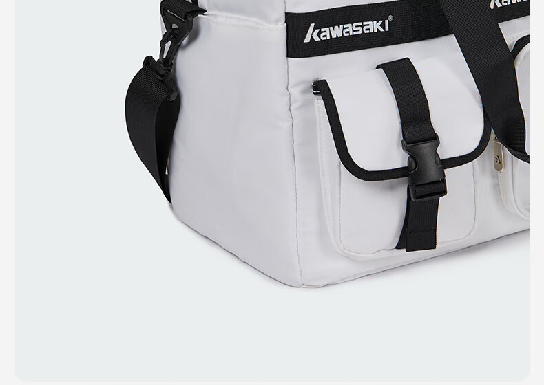 KAWASAKI Badminton Bag Pain Bag Series Large Capacity Multifunctional Compartment Sports Handbag Shoulder Bag C8147 Black 7