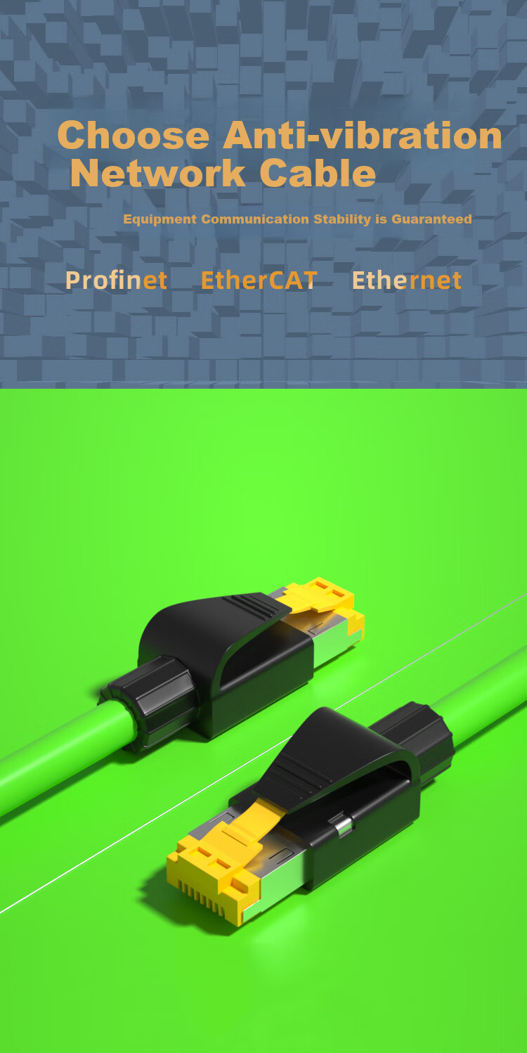 BOSENDE Industrial Shielded Cable, Profinet Anti-Vibration 8P4C, 8-Core Finished High Flexible Trailing Cable, 2 Meters, BSD-GY8P 1
