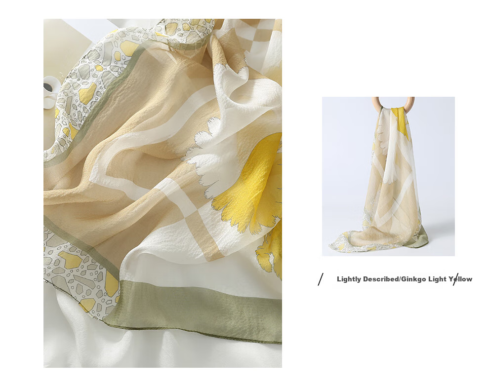 Hangsilu Silk Scarf for Women, Mulberry Silk Scarf, Square Scarf, Pearl Shawl, Birthday And Holiday Gift for Mom 31