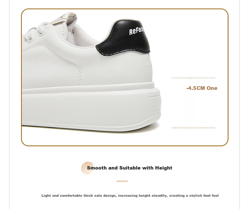 St&Sat Women's Classic Versatile Height-Increasing Thick-Soled Lightweight Soft-Bottom Casual Sneakers SS33112497 White 38 5
