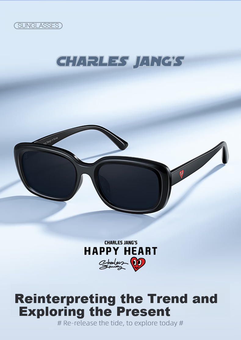 Chaersitaoxin Small Square Sunglasses Frame, UV Protection, Unisex CJ20006, Black Frame/gray Lenses C13 1