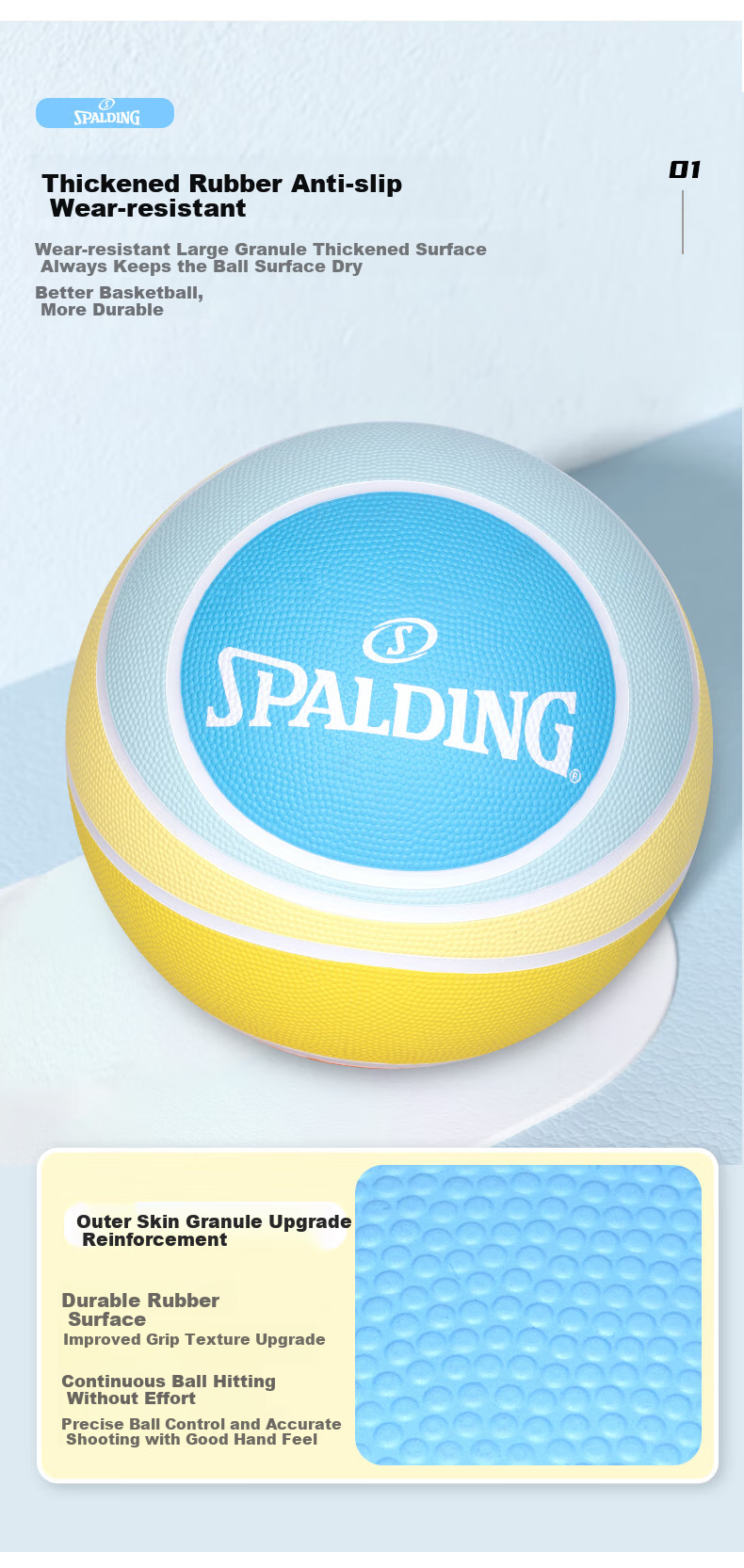 SPALDING Basketball Lollipop Color Scheme New Style Children's Size 5 85-326Y5 4