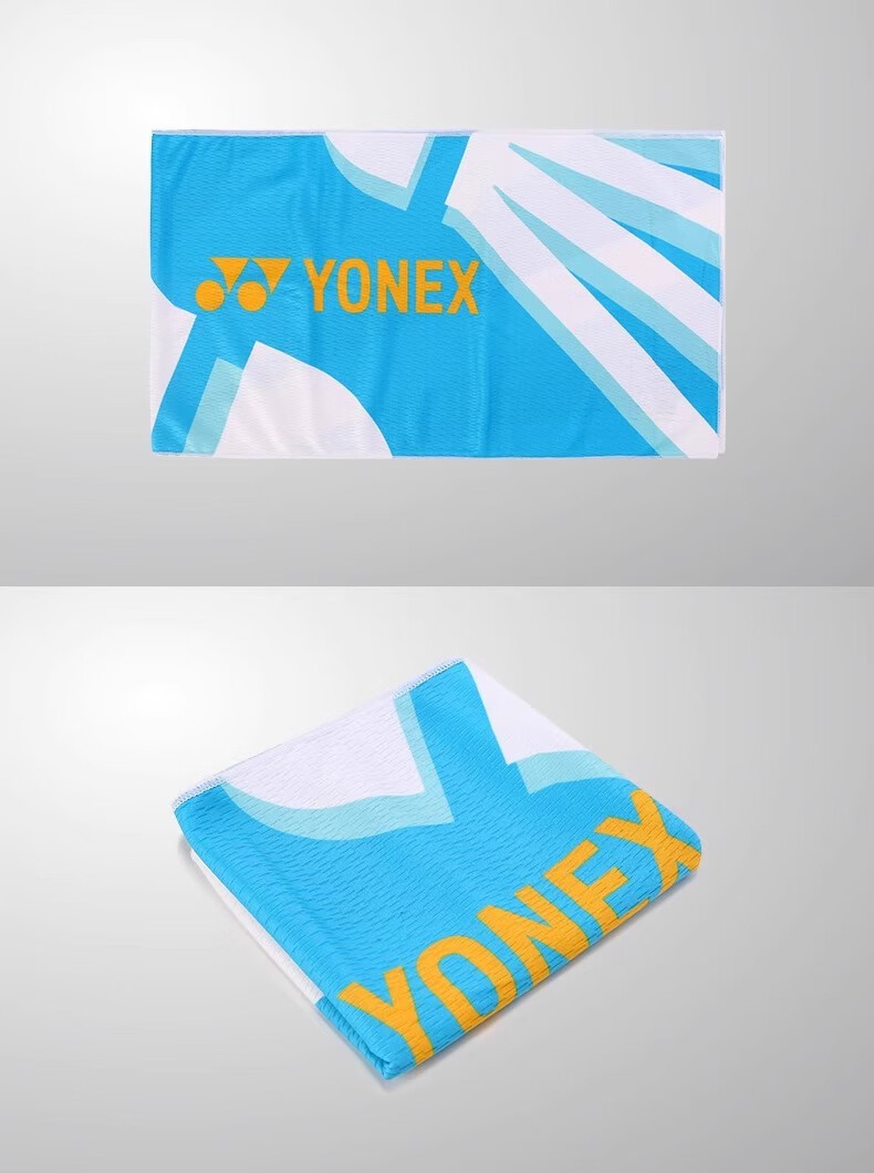 YONEX Sports Towel Running Fitness Cooling Breathable Sweat Towel AC1226CR Blue 1