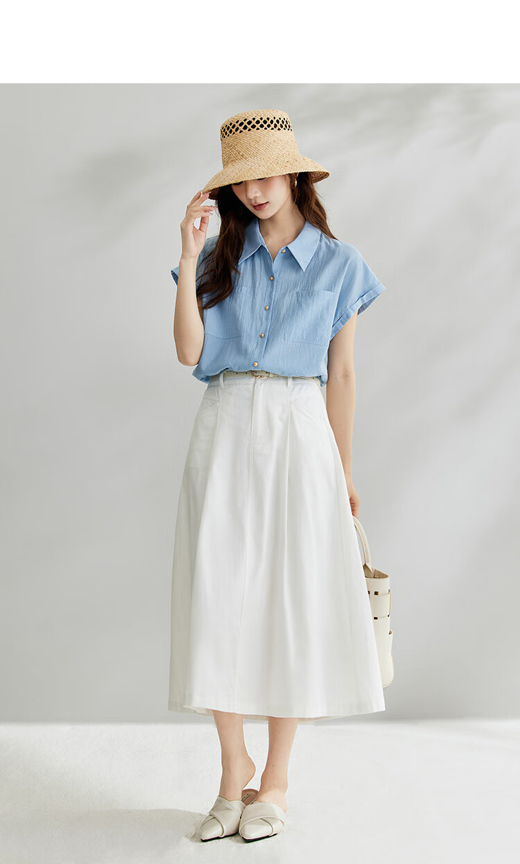 Inman Commuter Elegant Cap Sleeve Short Sleeve Shirt Women Summer Fashion High-End Roland Purple L 3