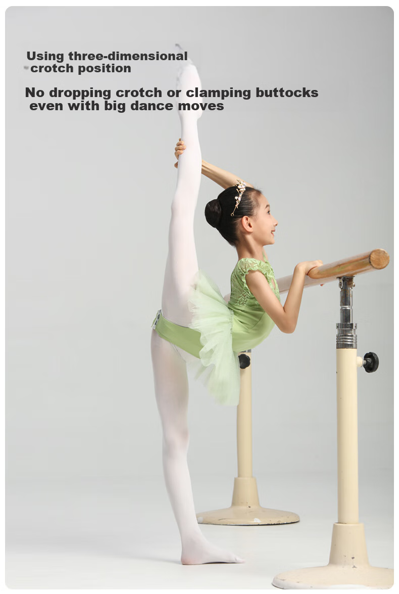 Bowuwuyuan Children's Dance Tights, Girls' Yoga Autumn Dance White Pantyhose, Dance Silk Stockings, Ballet White Silk Tights 3