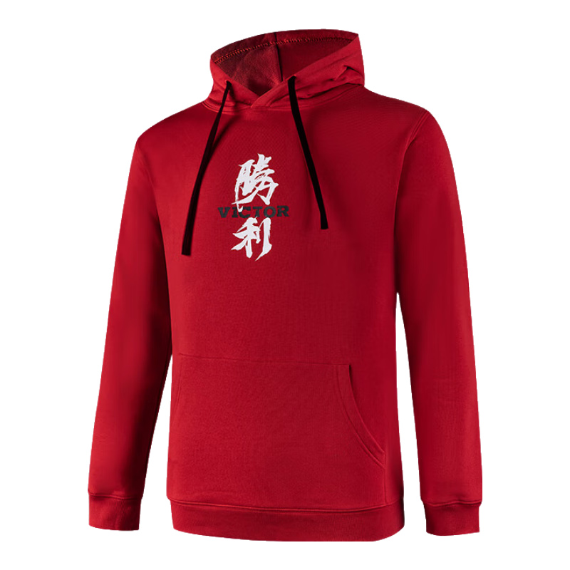 VICTOR Badminton Jersey for Men And Women, Hoodie Sweatshirt T15106, Red, XO