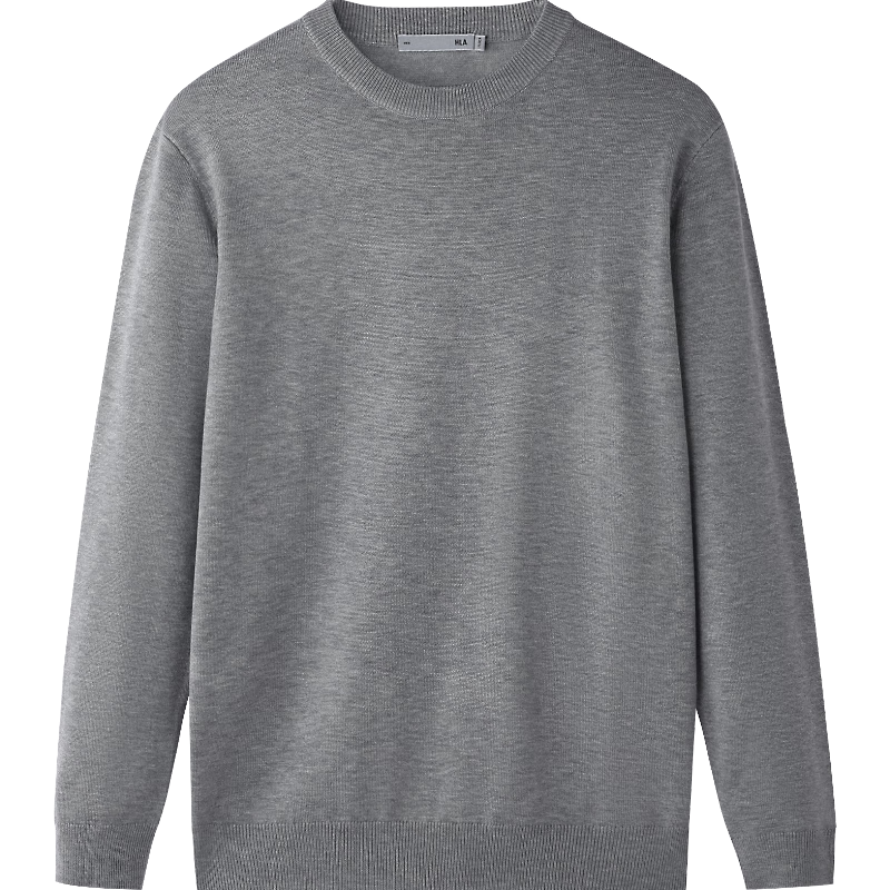 HLAHLA Men's Autumn Knitted Sweater 25 Light Business Classic Series Crew Neck Sweater
