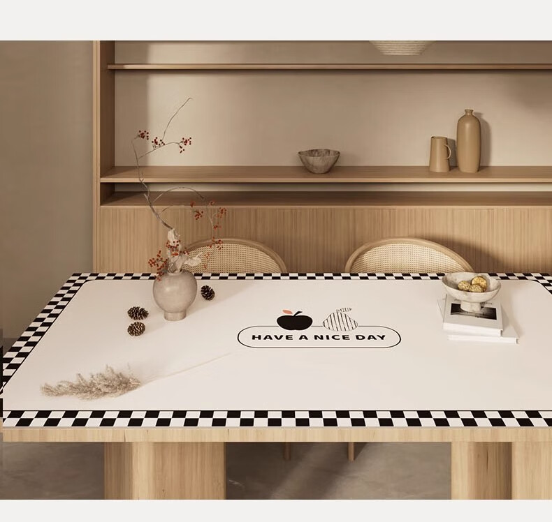 Fengliang Waterproof Oil-Resistant Thickened Table Mat Tablecloth Desktop Protective Mat Stain-Resistant Wash-Free Heat Insulation Coffee Table Desk Mat Customizable 5