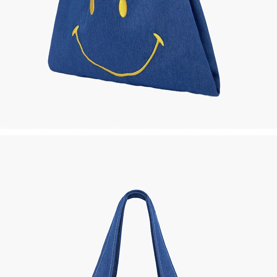 Lee Collaboration Smiley Face Women's Bag, Creative Tote Bag, Handbag, Large Capacity Shoulder Bag, Birthday Gift 6