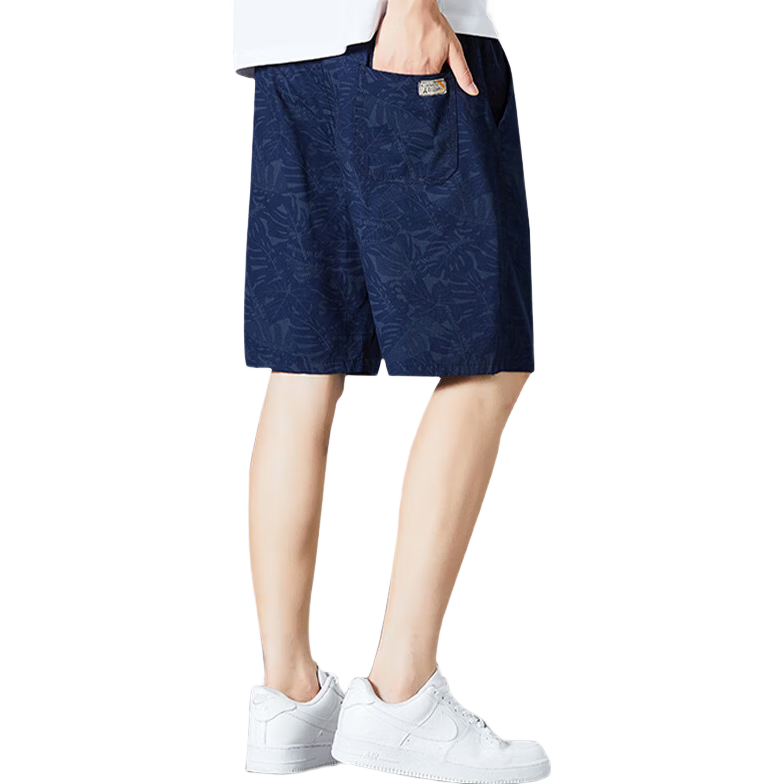 TUCANO Men's Shorts, Summer Casual Versatile Pure Cotton Trendy Sports Thin Breathable Five-Point Pants, Royal Blue, 4XL