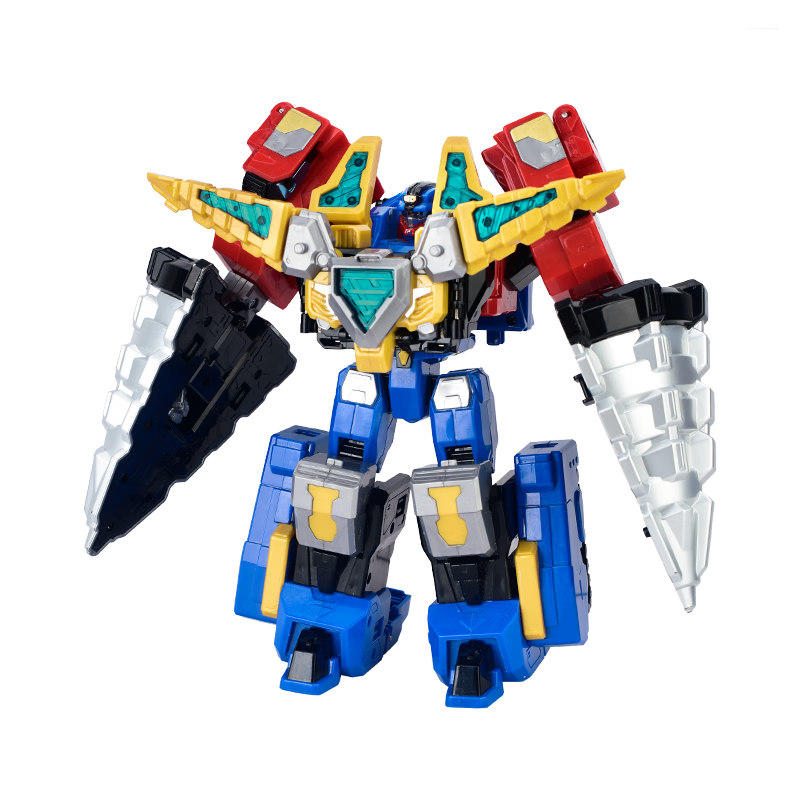 JUMPGO Flash Card Fighter 2 Transforming Toy Car Robot Boys Children's Gift Spinning Rock 8156
