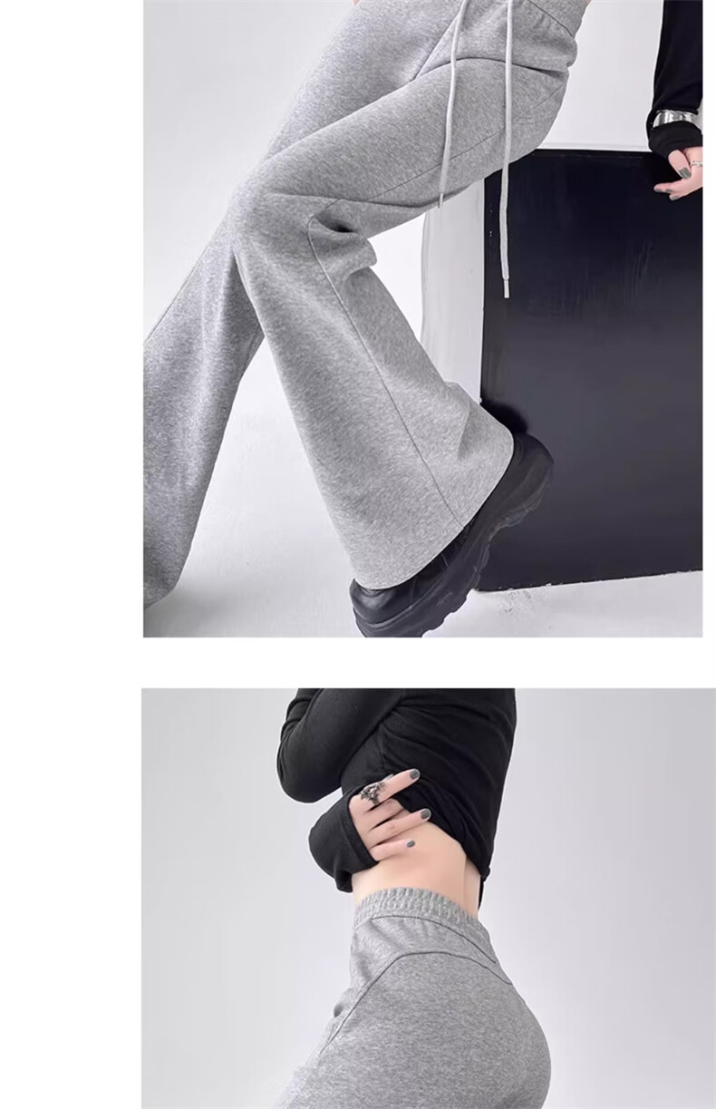 LangSha Women's Micro-Leggings for Spring And Autumn 2026 New Style Versatile High-Waisted Slimming Harem Pants Casual American-Style Flared Sweatpants 16