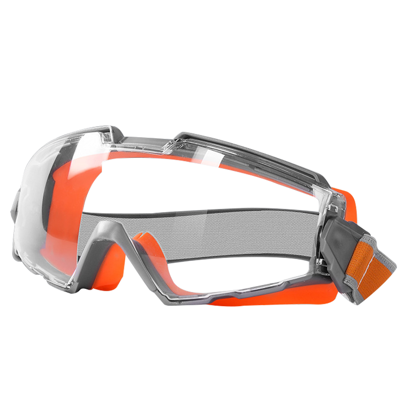 WOLSGIN Anti-Fog Chemical Experiment Full Seal Safety Goggles Cutting Splash-Proof Cycling Dustproof Windproof Protective Eyewear Orange