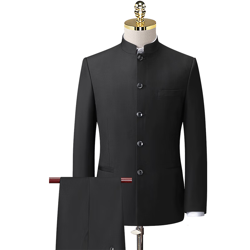 ROMON Zhongshan Suit Men's Wedding Tuxedo Stand Collar Dad Outfit New Chinese Style Groom Engagement Chinese Style Suit