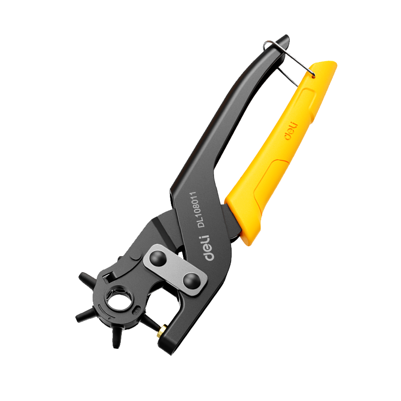 Deli Multi-Functional Labor-Saving Punch Pliers Belt Hole Puncher, Home Use Belt with 6 Holes, Alloy Punch Head
