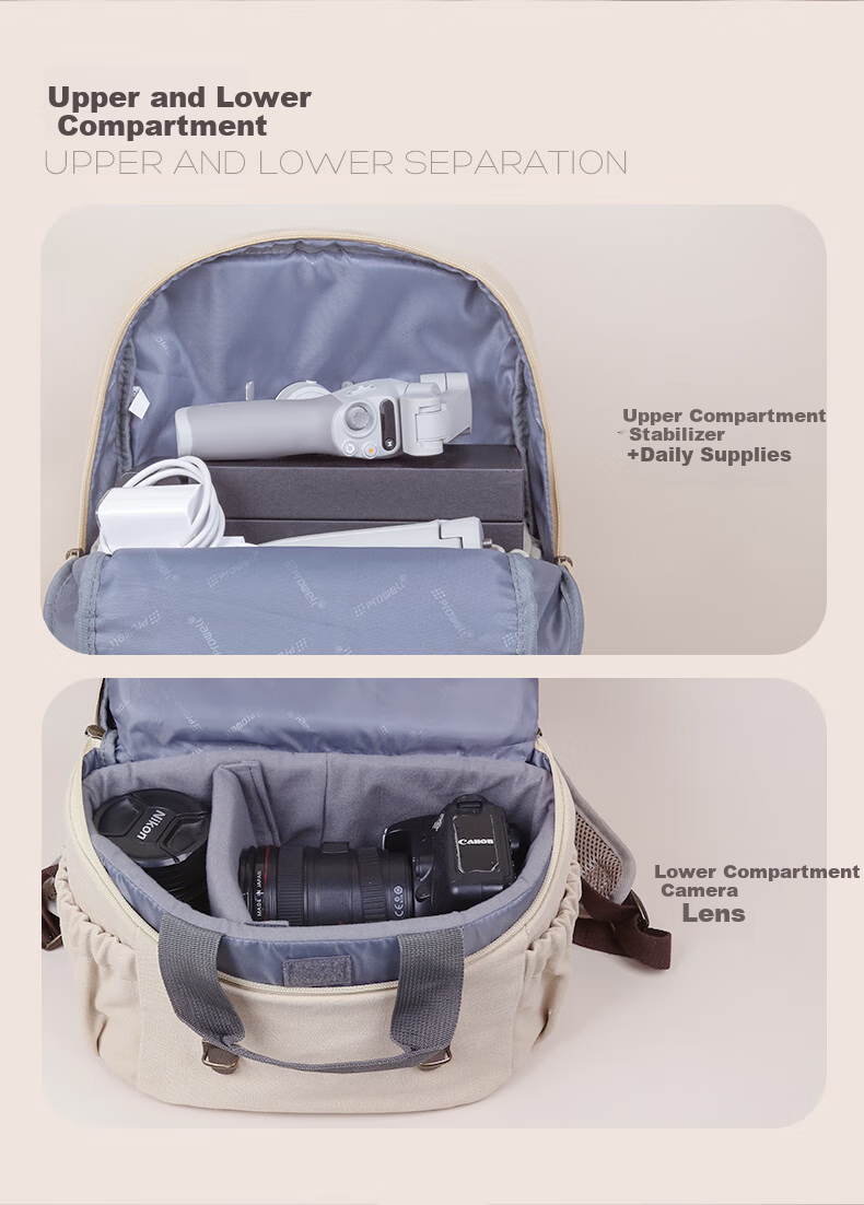 Pulewei Vintage-Style Camera Backpack, Fashionable Handheld Camera Bag for DSLR And Mirrorless Cameras, Suitable for Fuji, Sony, Canon, And Konica Minolta 2