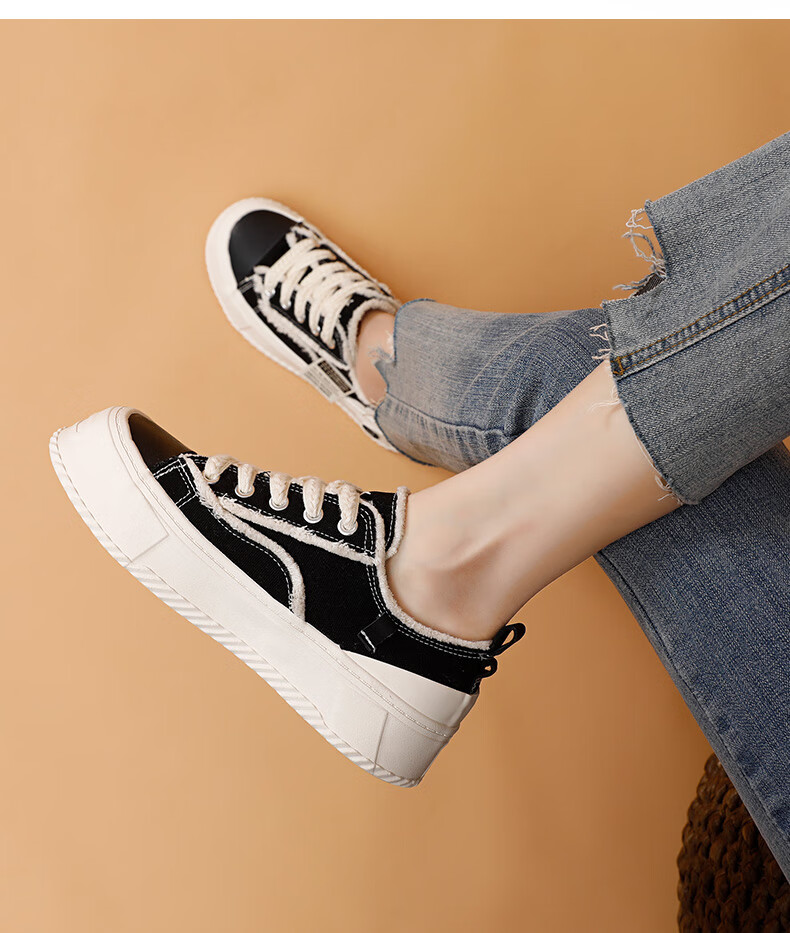 La Chapelle Women's Sneakers, New Versatile Thick-Soled Casual Shoes, Low-Top Soft-Bottomed Sports Shoes for Women-002 Beige 37 9