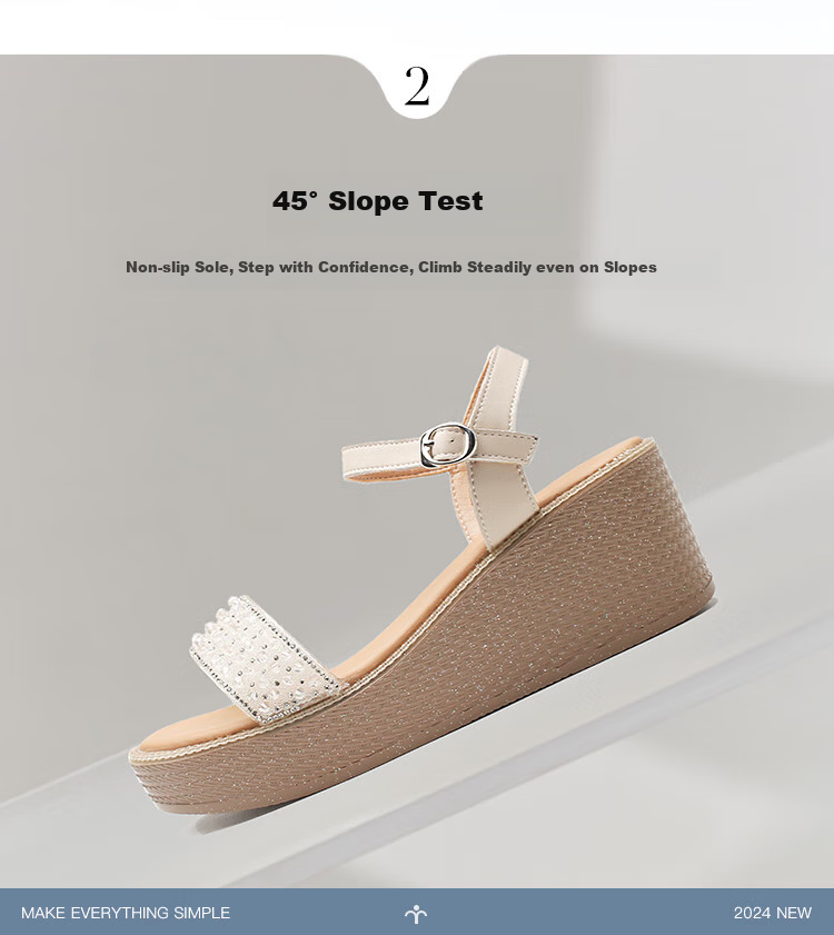 ZHR Women's Sandals, Summer Height-Increasing Soft-Soled Wedge Sandals, Comfortable Buckle Strap Women's Shoes, M582, Beige, Size 37 4