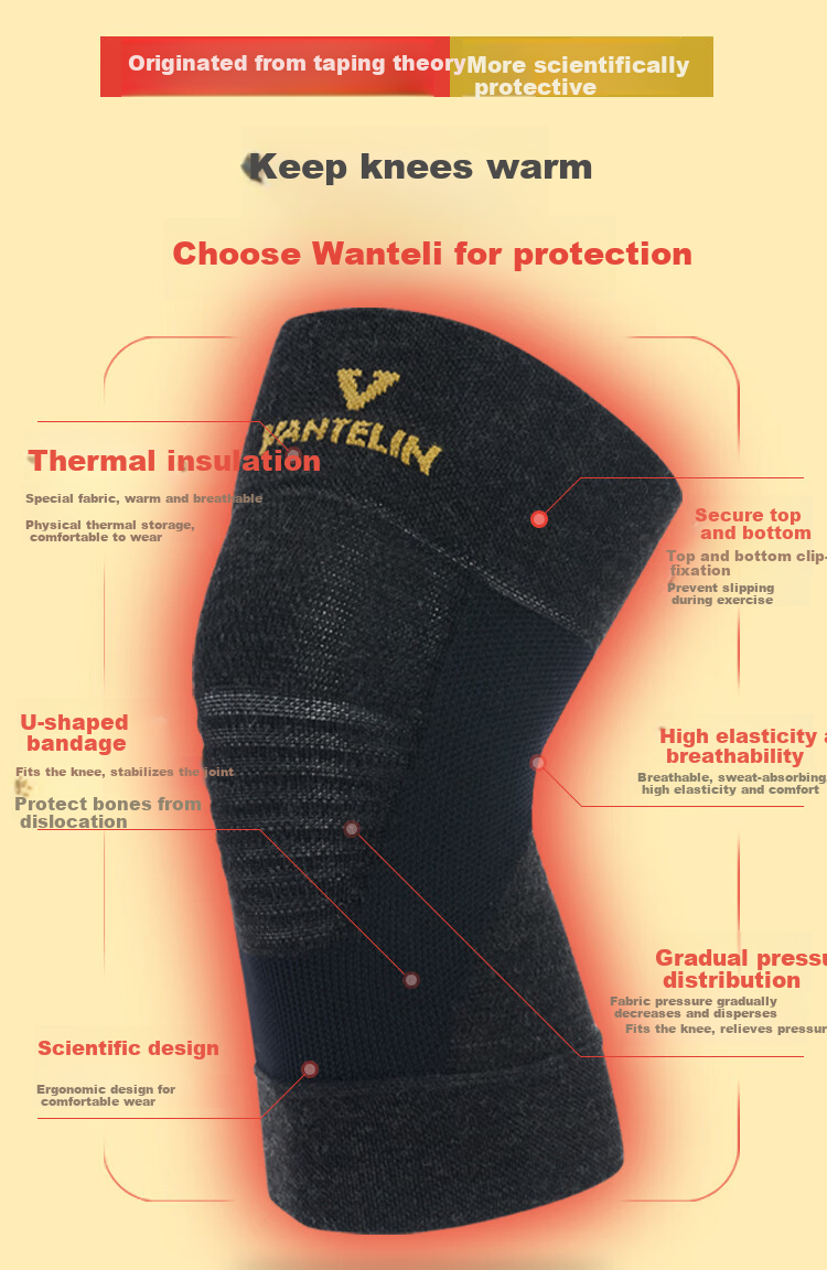 KOWA Japanese Imported Knee Pads, Joint Warmth, Sports Fitness Knee Protectors, Warm Knee Pads, Black, 2-Pack, Size L 6
