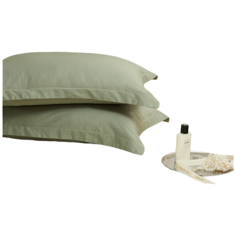 AVIVI Class A Pure Cotton Pillowcase Set, One Pair, Cotton Household Single Pillowcase Cover, If Bamboo Green, 48*74cm