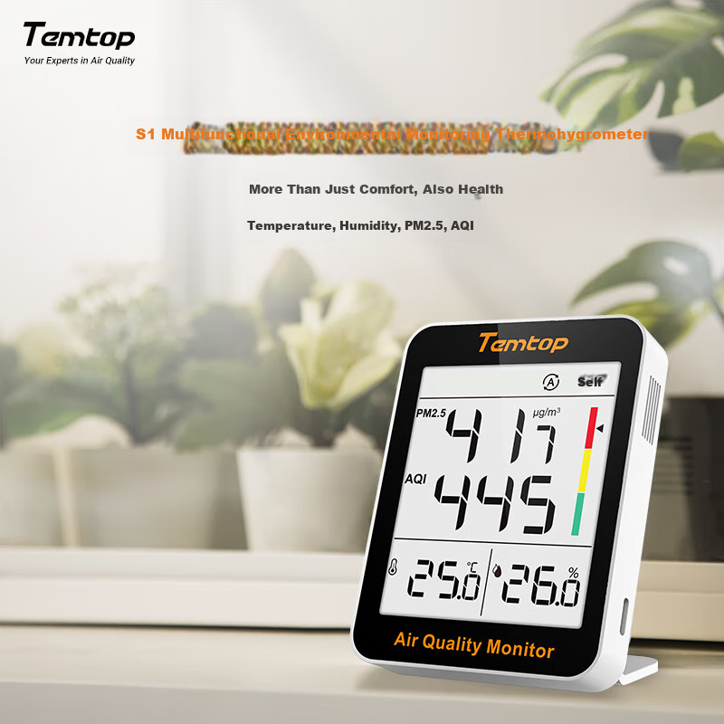 Elitech S1-UP Temperature And Humidity Meter M2.5 Detector for Home Indoor Use, Baby Room, High Precision Temtop