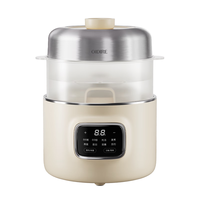 OIDIRE (Oudian) Electric Stew Pot, Double Boiler Soup Cooker, Health-Preserving Ceramic Pot with Automatic Timer for Bird's Nest And Baby Food, ODI-DDZ23A Steamer Model