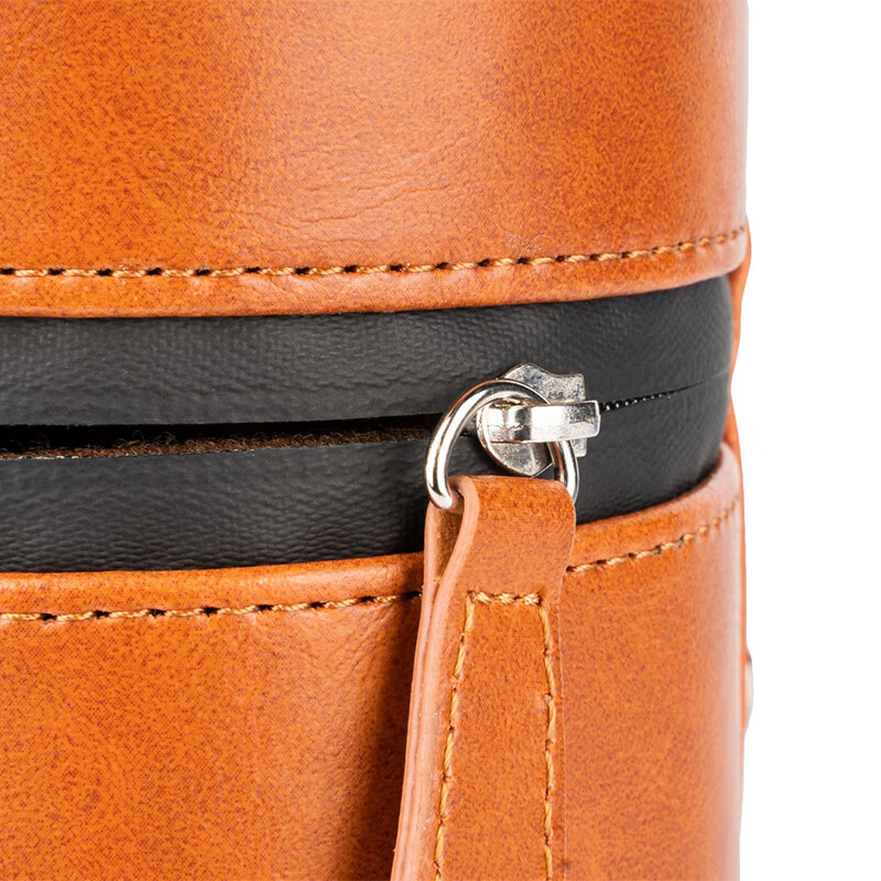 Qigongjiang Leather Lens Tube Storage Bag 14cm-9cm, Lens Tube Bag Belt Inner Protective Cover, Waterproof, Suitable for Canon Nikon Sony Fuji Pentax Yongnuo Tonglong 7