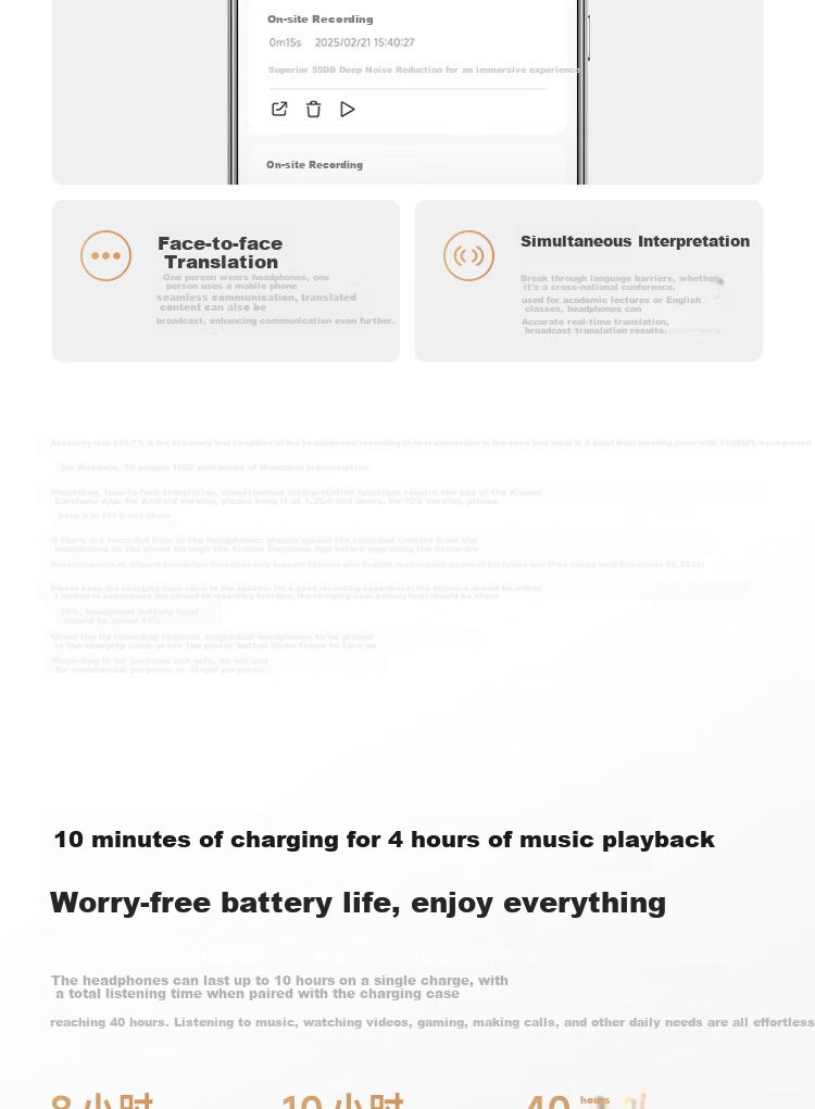 MI Buds 5 Pro In-Ear Noise-Cancelling Translation Recording Bluetooth Earphones Compatible with Android And Apple Phones, Wi-Fi Version, Phantom Black 10