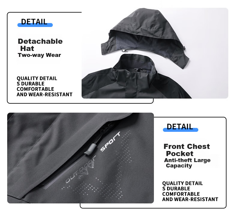 JEEP SPIRIT Men's Autumn Winter 3-in-1 Thickened Red Outdoor Jacket Christmas New Year Edition 9