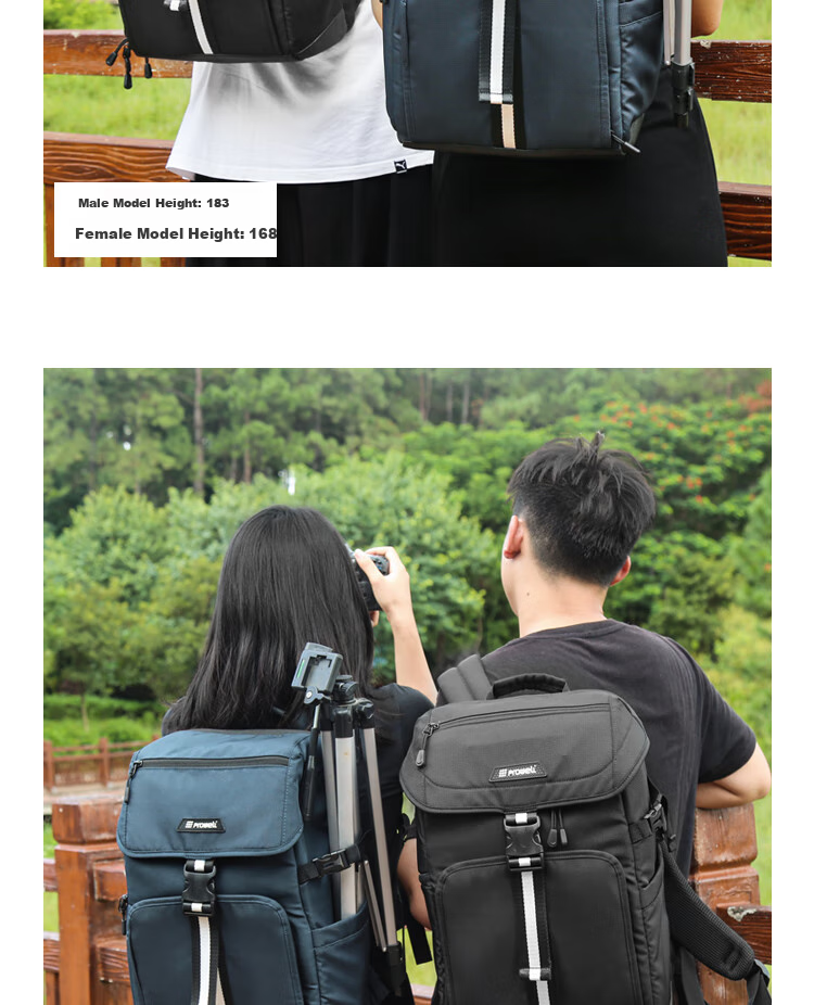 Pulewei DSLR Camera Bag, Backpack Photography Bag, Digital Canvas Outdoor Waterproof Travel Backpack 5