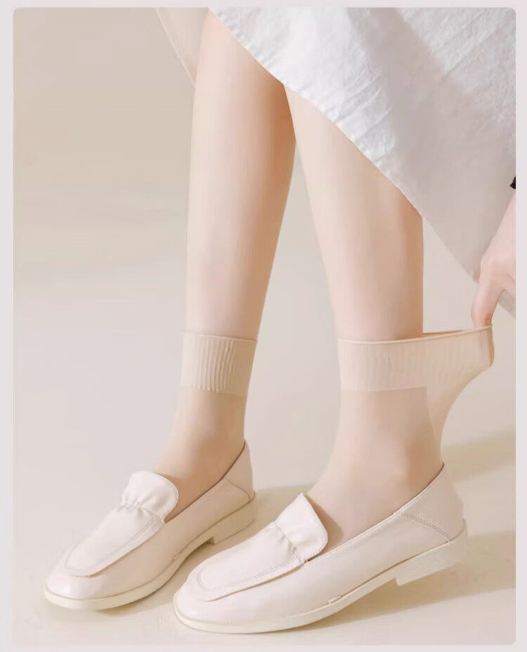 Urban Beauty Women's Spring Summer New Ultra-thin Cotton Bottom Anti-slip Sweat-absorbent Non-slip Loose Top Invisible Mid-calf Socks 11