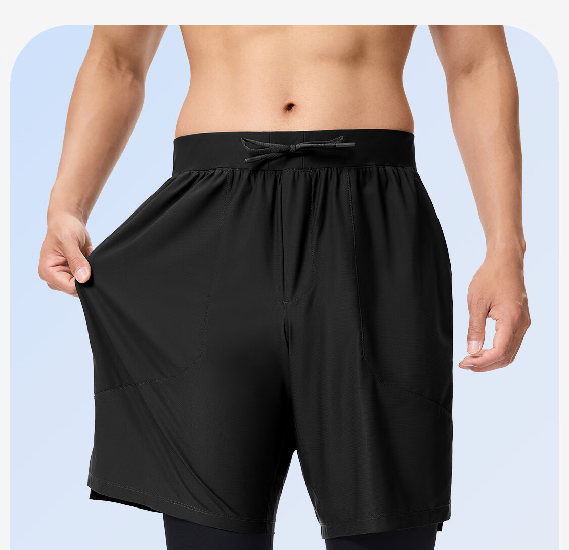 Keep Running Workout Set for Men, Quick-Dry Basketball Jersey, Badminton Outfit, Sports Equipment, Morning Jog Training Short-Sleeve T-Shirt And Shorts 10