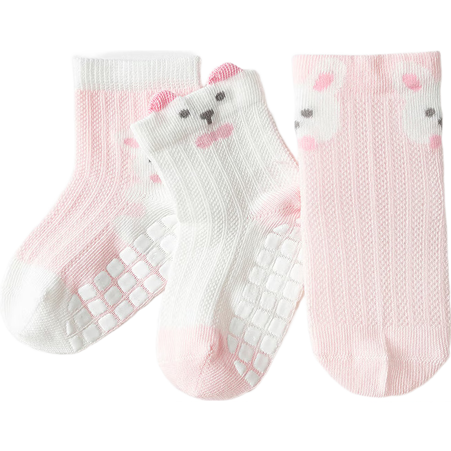 BALABALA Baby Socks, Summer Mesh Socks, Thin Infant Floor Socks, Cold-Proof Seamless Socks, Three-Pair Pack, 208225172207
