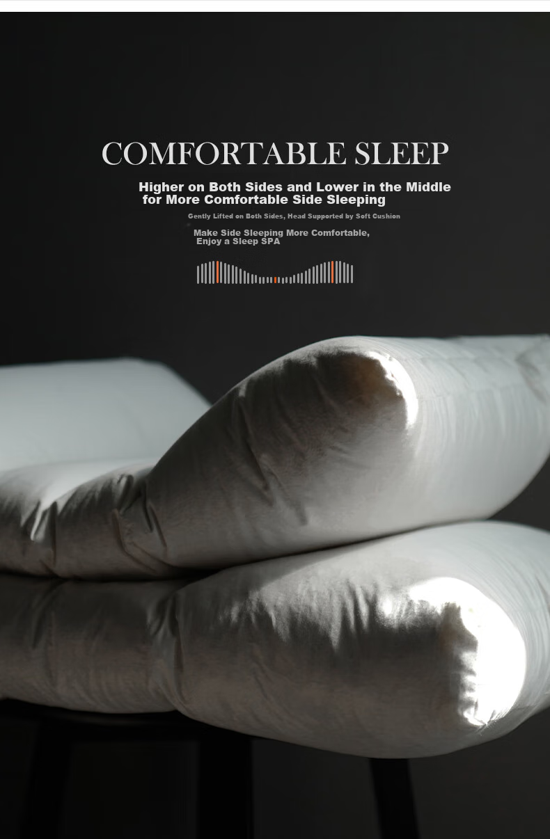 SIDANDA Pillow Core, 95% Goose Down Pillow, Side Sleeping Pillow, Feather Pillow, Half-Side Lying Pillow, Double-Layer Support Structure, Medium Pillow 6