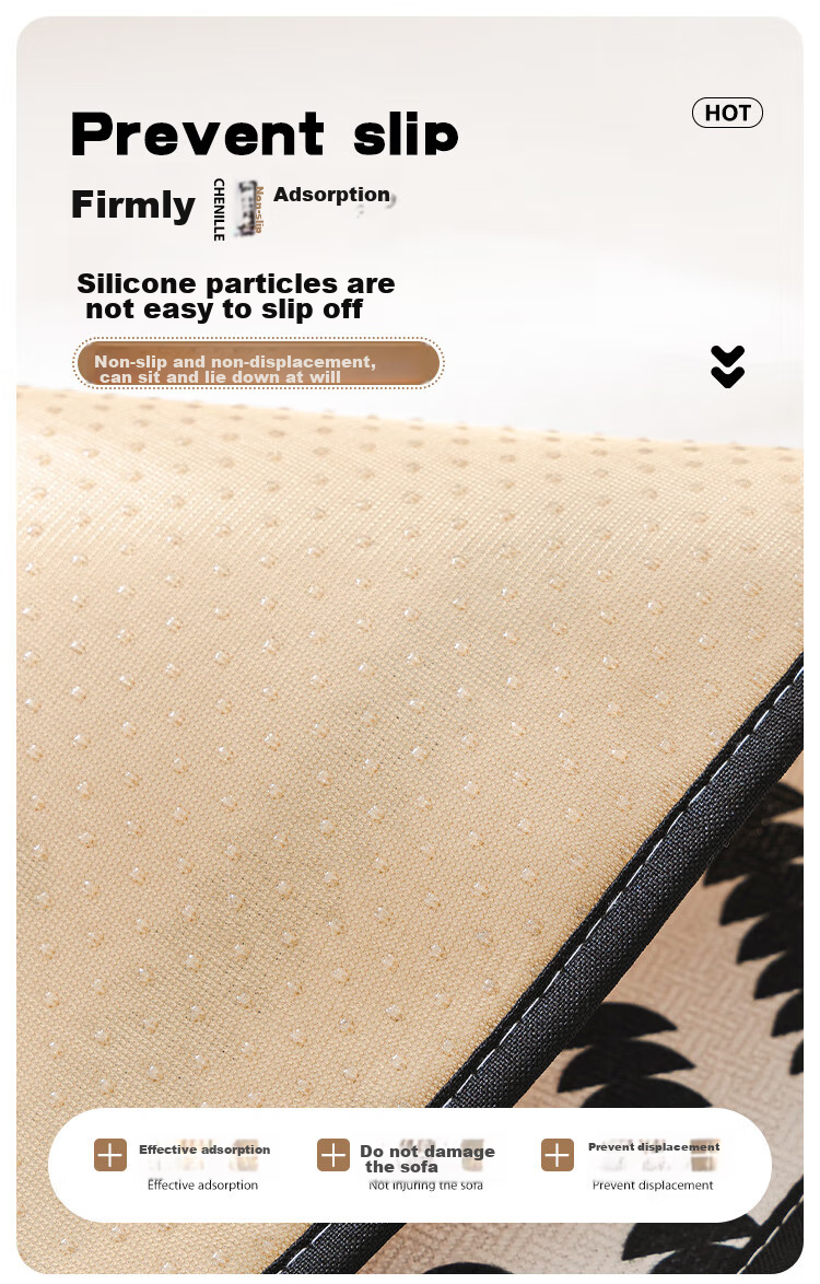 AVIVI Irregular Sofa Cushion, All-Season Chenille Sofa Cover, Sofa Throw, Sofa Slipcover, 90*90, Shiyi 9