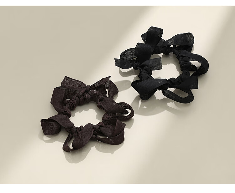 CHIMERA 2 Pieces Hair Ties, Bow Ponytail Holders, High Ponytail Hair Bands, Rubber Bands, Hair Elastics, Hair Accessories, Mid-Autumn Festival Gift 4