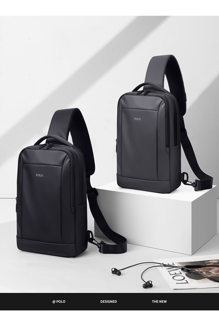 POLO Chest Bag, Men's Multifunctional Crossbody Bag, Shoulder Bag, Sports Messenger Bag, Commuter IPad And Phone Bag, Lightweight Small Backpack 1