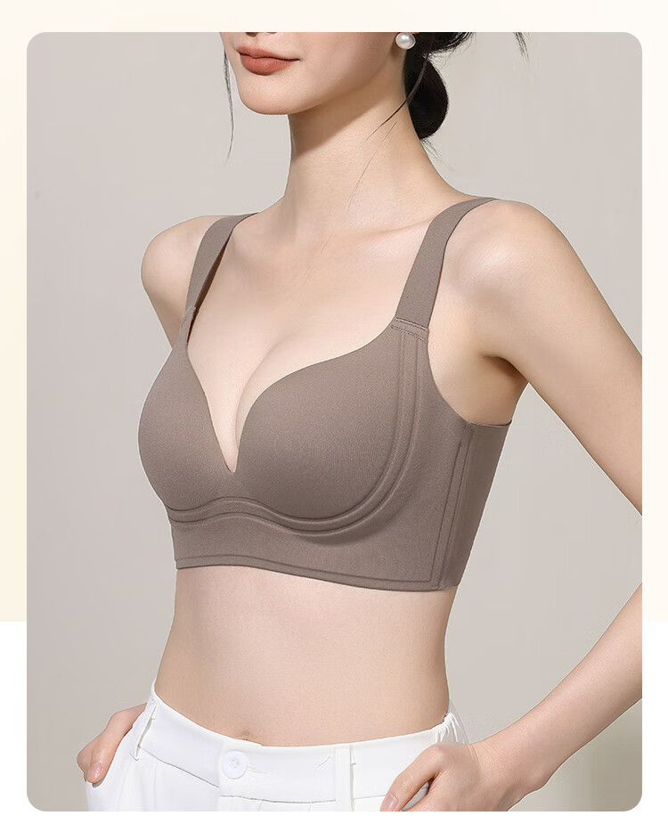 GRACEWELL Seamless Smooth Lift And Push-Up Bra for Women, Anti-Sagging, Minimizing for Large Breasts, Adjustable Wireless Brassiere 14