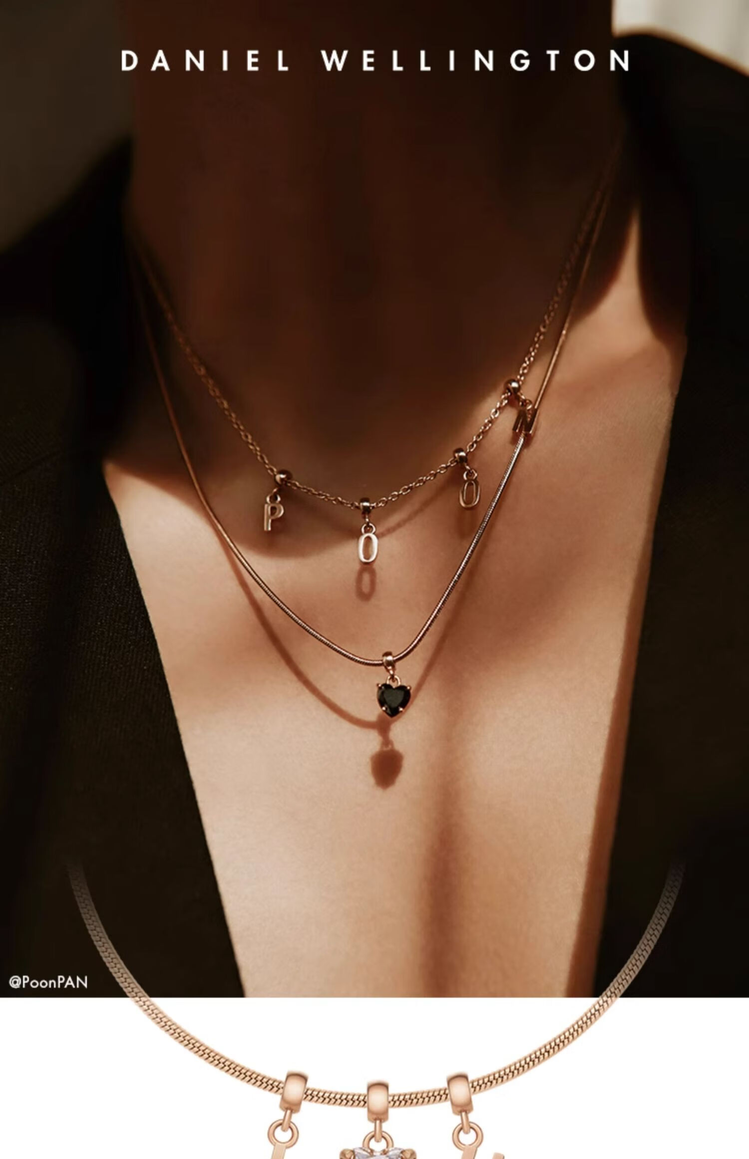 Daniel Wellington DW Necklace for Women [520 Gift for Girlfriend] Secret Love Heart Pendant Clavicle Chain DW396+425 1