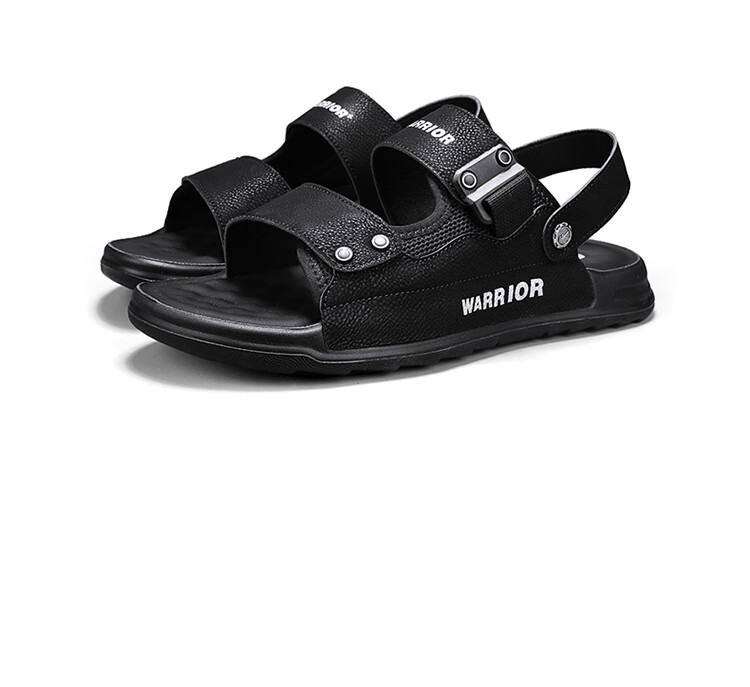 Huili Men's Shoes, Summer New Style Sandals, Soft-Soled Casual Versatile Slippers, Dual-Use Shoes for Men, 1329 Gray-Black, Size 41 19